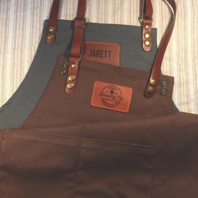Personalized Full gray canvas apron