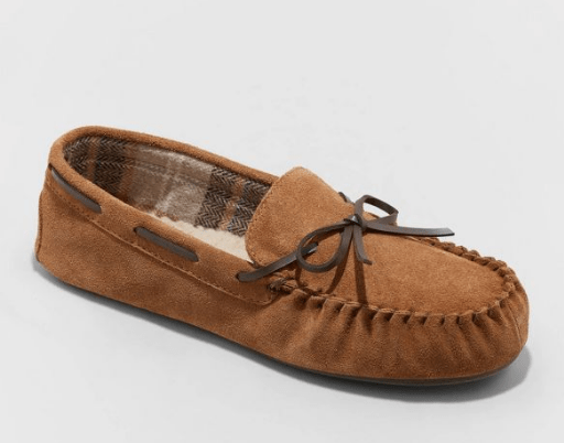 Topher Moccasin Leather Slippers