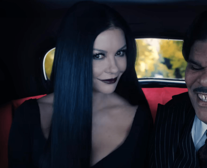 Morticia Addams in Wednesday on Netflix