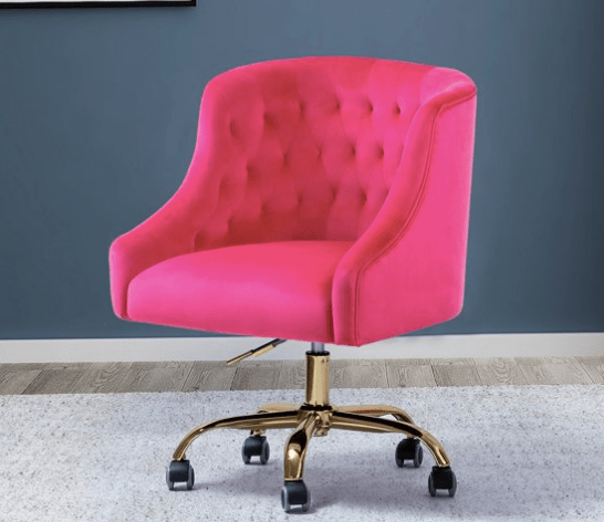 14 Karat Home Lydia Modern Velvet Fabric Computer Chair
