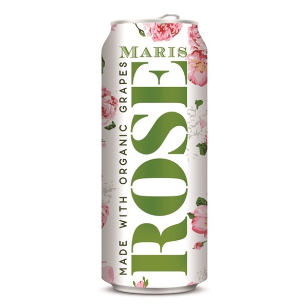A can of rose wine
