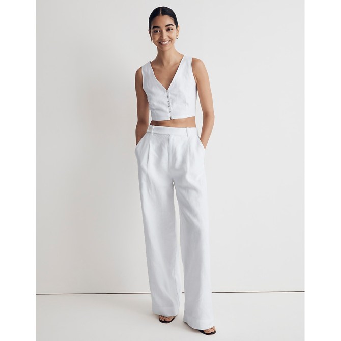 The Harlow Wide-Leg Pant in 100% Linen