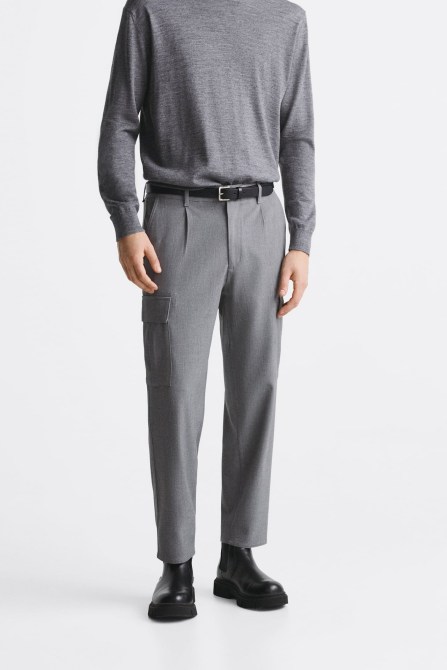 Zara Pleated Cargo Pants