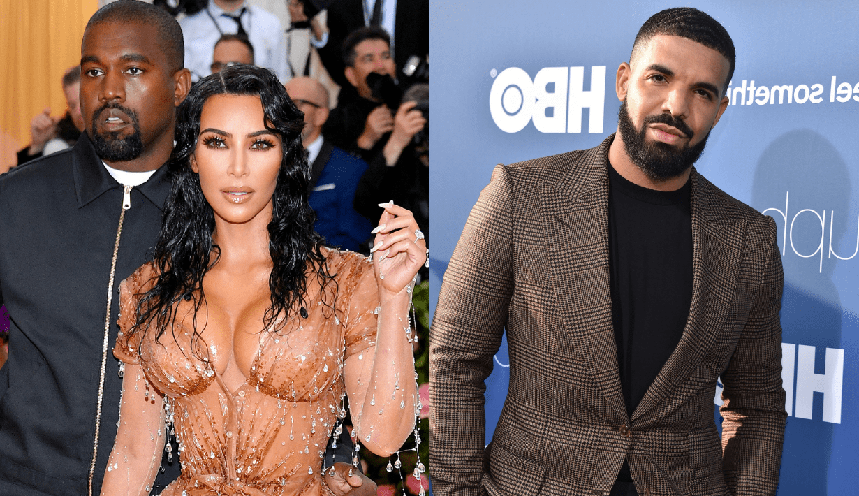 Kanye West, Kim Kardashian, Drake