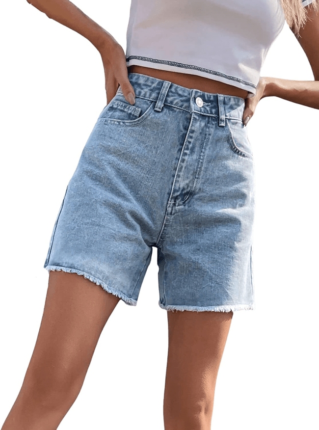 SweatyRocks High Waist Denim Shorts