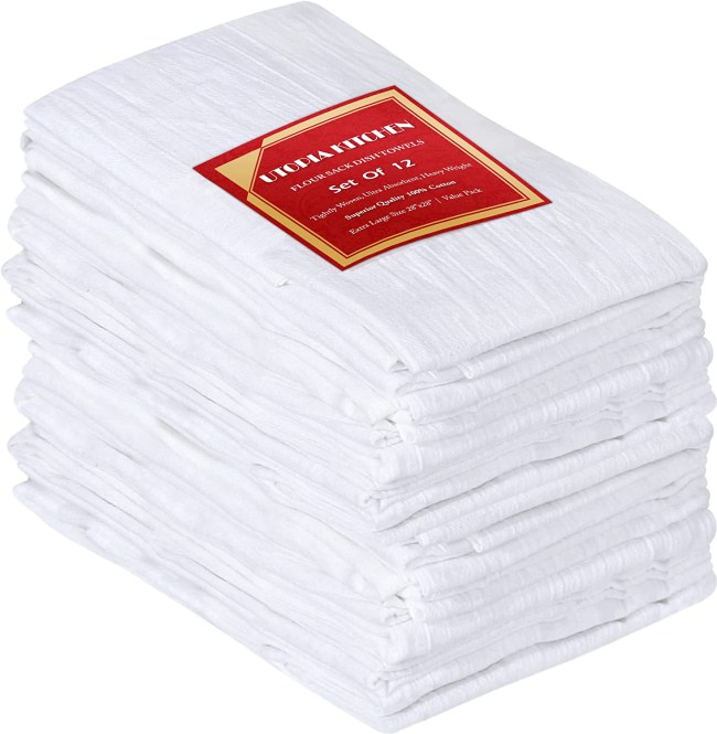 Utopia Kitchen [12 Pack] Flour Sack Tea Towels