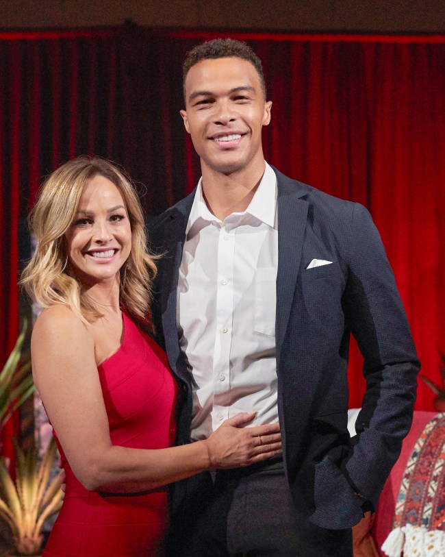 THE BACHELORETTE - 1605 Tayshia Adams, a huge fan favorite from The Bachelor and Bachelor in Paradise, has arrived to find the love of her life. Just when she is ready to begin her journey, another surprise arrives; more men are added to the 16 remaining bachelors who are excited to get to know her. The competition for Tayshia's heart heats up, but one man is struggling with his enduring feelings for Clare. Clare and her fiancé, Dale, have a heart-to-heart chat with Chris Harrison as they try to explain the thunderbolt that hit both of them simultaneously. Brendan captures the first one-on-one date with Tayshia, but although he is eager to make a deeper connection, he is worried that baggage from a past relationship might put an end to his romantic prospects before the night is over on The Bachelorette, TUESDAY, NOV. 10 (8:00-10:01 p.m. EST), on ABC. (Craig Sjodin/ABC via Getty Images)