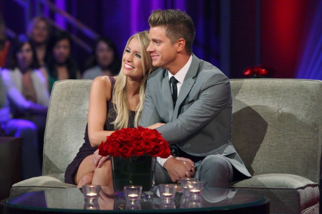 THE BACHELORETTE - "The Bachelorette: After the Final Rose" - Emotions ran high as Emily sat down with Chris Harrison, live, to talk about her final two bachelors. She took viewers back to those final days in exotic Curaçao when she was conflicted about being in love with two men. Emily discussed her relationships with Arie and Jef and the heart-wrenching decision that changed all of their lives forever. Both men returned to share the bombshell outcome of the series. It was the emotional ending to Emily's heartfelt journey to find true love, live, on "The Bachelorette: After the Final Rose," SUNDAY, JULY 22 (10:01-11:00 p.m., ET). (Photo by Rick Rowell/Disney General Entertainment Content via Getty Images)