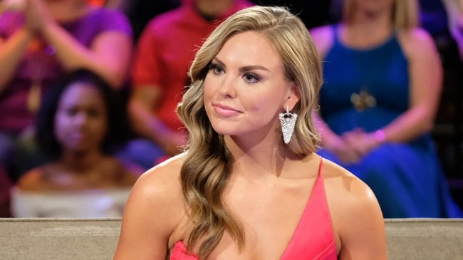 THE BACHELORETTE - "The Bachelorette: Season Finale Part 2" - America watched live on Monday night as a heartbroken Hannah said goodbye to one more man. Now, she must put everything on the line with her final two bachelors to see if she will be with her soul mate at the end of her journey on night two of the two-night, live special season finale event on "The Bachelorette," TUESDAY, JULY 30 (8:00-10:01p.m. EDT), on ABC. (John Fleenor via Getty Images)