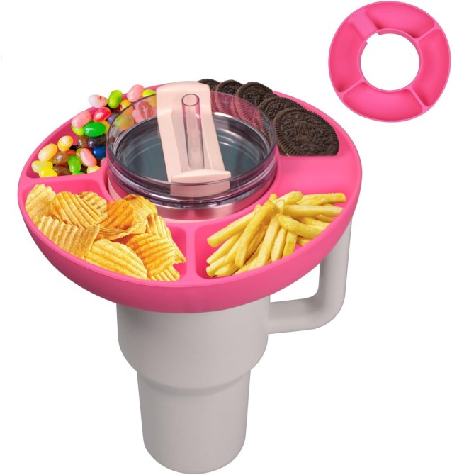 Silicone Tumbler Snack Bowl with Handle