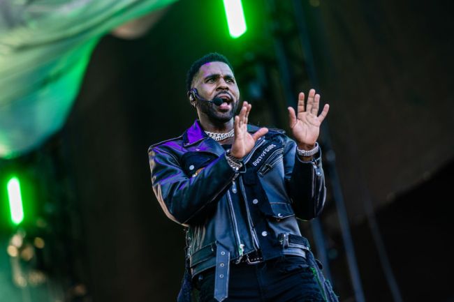 American singer Jason Derulo performs live on stage during a concert at day 2 of Lollapalooza Berlin 2023 at Olympiapark on September 10, 2023 in Berlin, Germany