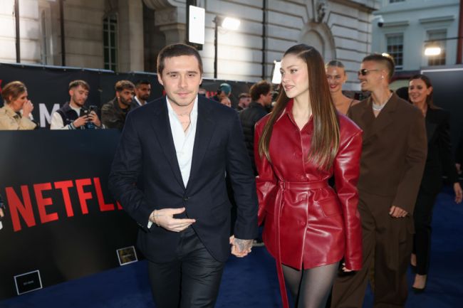 Brooklyn Beckham and Nicola Peltz attend the UK Premiere of "Beckham" at The Curzon Mayfair. Photo by Hoda Davaine/Dave Benett/WireImage