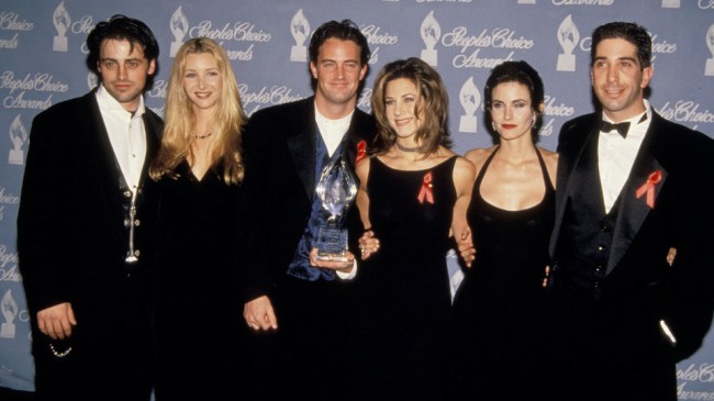 Cast of "Friends": Matt LeBlanc, Lisa Kudrow, Matthew Perry, Jennifer Aniston, Courteney Cox and David Schwimmer.