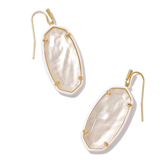 Kendra Scott Elle Enamel Framed Drop Earrings