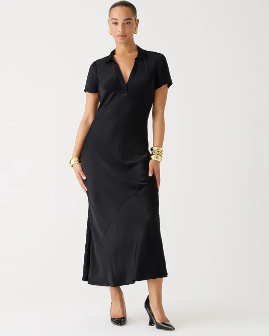 J.Crew Short-Sleeve Maxi Slip Dress