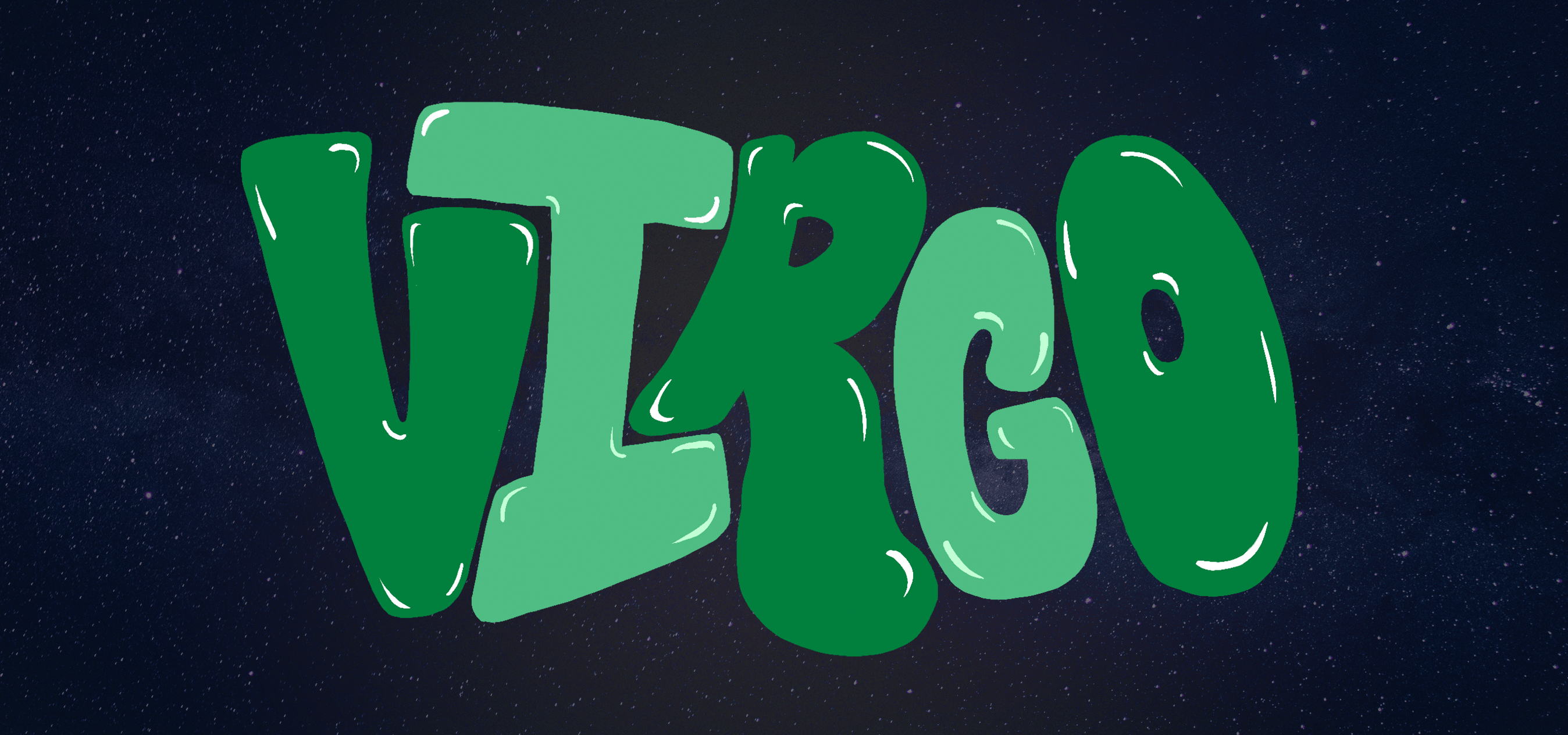 "Virgo" laid over a starry sky