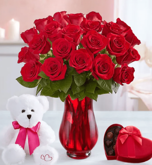 1-800 Flowers 2 Dozen Red Roses