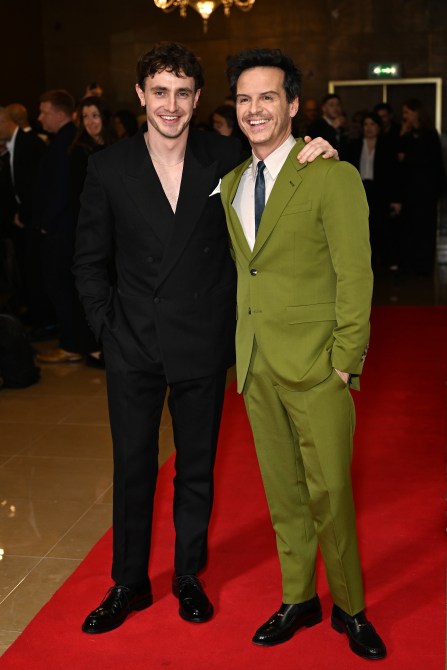 Paul Mescal and Andrew Scott attend the 44th London Critics' Circle Film Awards 2024 at The May Fair Hotel on February 04, 2024 in London, England.