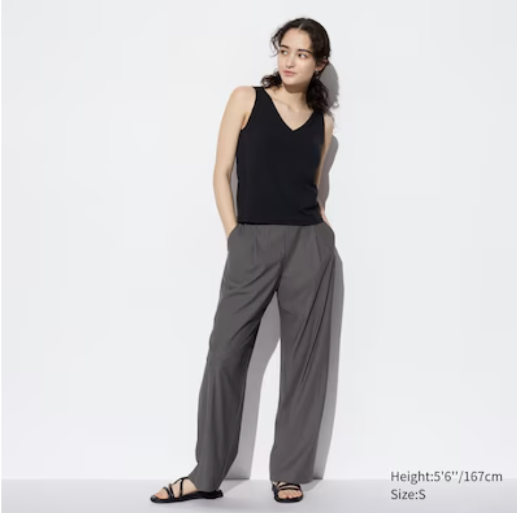 Uniqlo Ultra Stretch AIRism Straight Wide Pants