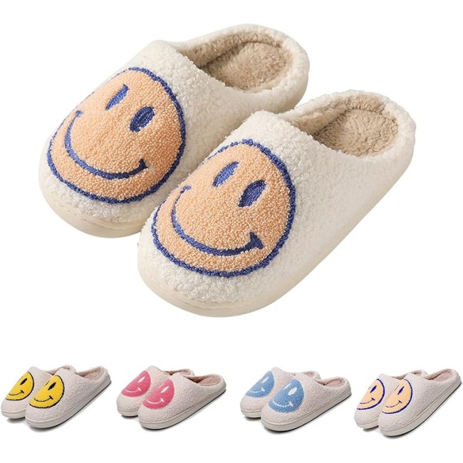 Last-Minute Mother's Day Gifts to Buy From Amazon: FACAXEDRE Retro Smile Face Slippers