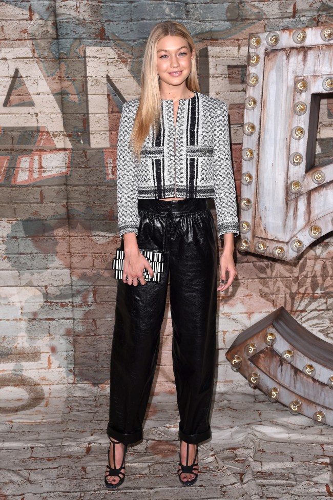 Model Gigi Hadid attends the CHANEL Dinner Celebrating N°5 THE FILM by Baz Luhrmann on October 13, 2014 in New York City.
