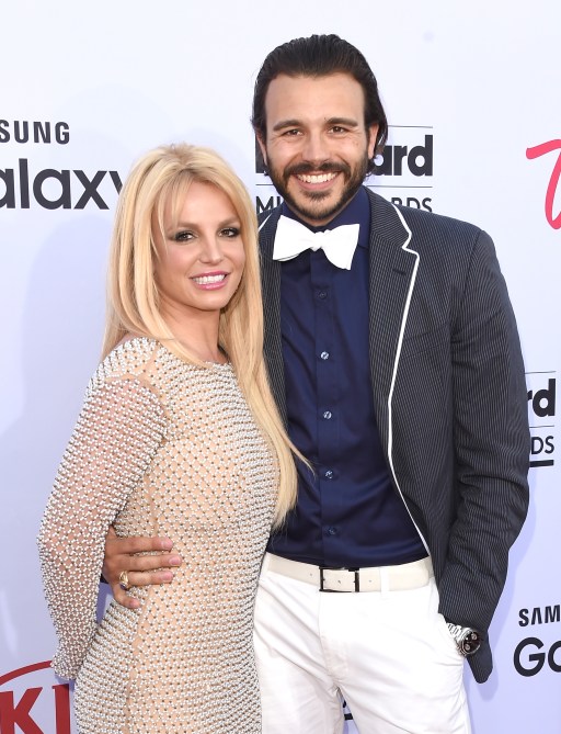 Singer Britney Spears and Charlie Ebersol arrive at the 2015 Billboard Music Awards at MGM Garden Arena on May 17, 2015 in Las Vegas, Nevada.