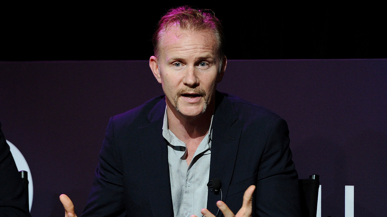NEW YORK, NY - OCTOBER 01: Warrior Poets Filmmaker, CEO and President Morgan Spurlock speaks onstage at The Evolution of Branded Content - From the Small Screen to the Big Screen (and back!) panel during Advertising Week 2015 AWXII at the Hard Rock Cafe New York on October 1, 2015 in New York City.