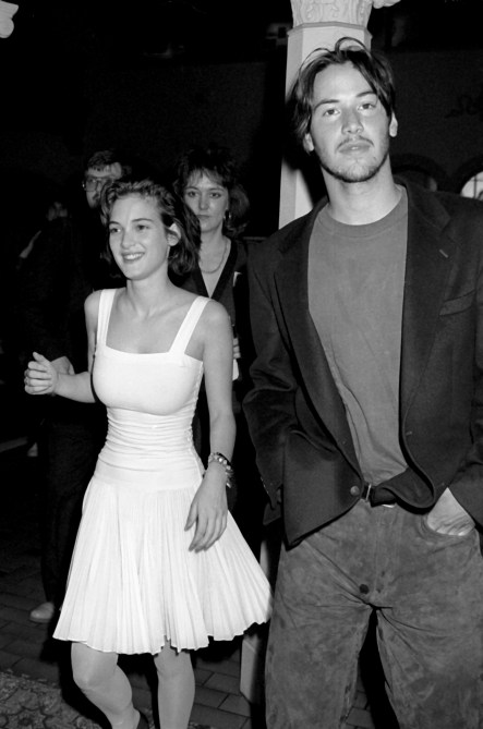 Winona Ryder and Keanu Reeves attend Fourth Annual Independent Spirit Awards on March 25, 1989 at the Hollywood Roosevelt Hotel in Hollywood, California.