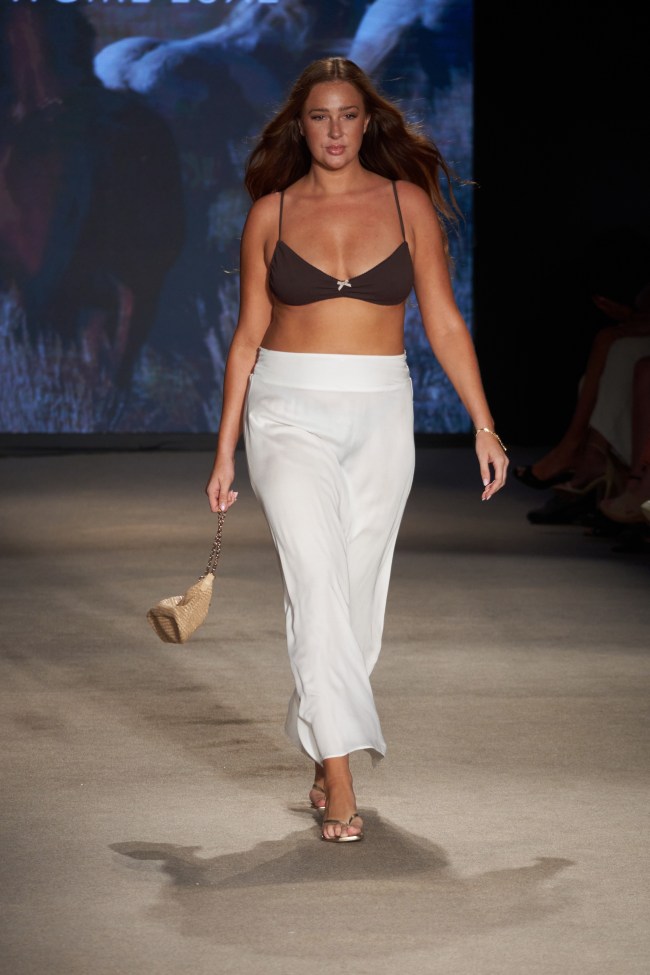 A model walks the runway during the AXIL Swim show at Paraiso Miami Swim Week 2024 at The Paraiso Tent on June 02, 2024 in Miami Beach, Florida.