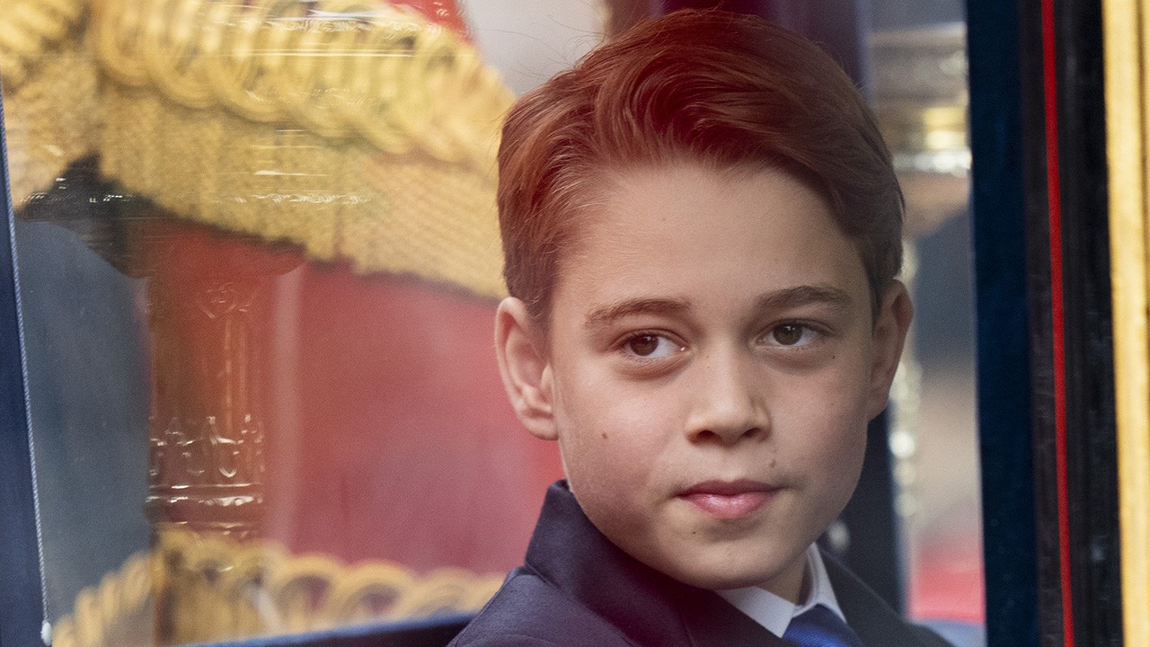 LONDON, ENGLAND - JUNE 15: Prince George of Wales during Trooping the Colour on June 15, 2024 in London, England. Trooping the Colour is a ceremonial parade celebrating the official birthday of the British Monarch. The event features over 1,400 soldiers and officers, accompanied by 200 horses. More than 400 musicians from ten different bands and Corps of Drums march and perform in perfect harmony