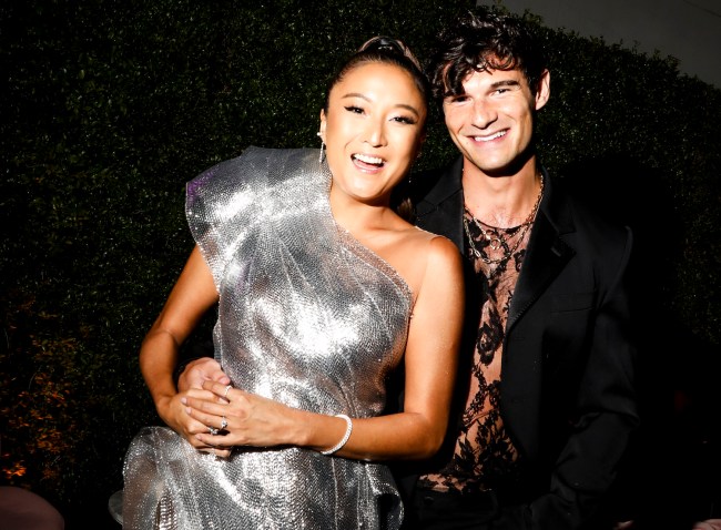 Ashley Park, Paul Forman attend Netflix’s EMILY IN PARIS SEASON 4 Premiere at The Egyptian Theater on August 14 2024 in Los Angeles.