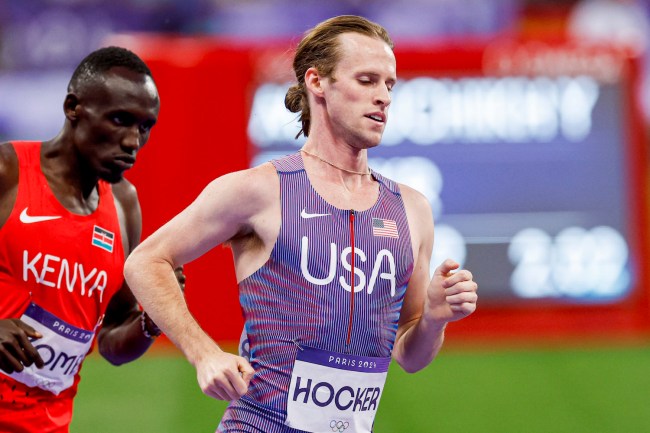 Cole Hocker of USA during the Athletics Men's 1500m Semi-Final on Day 9 of the Olympic Games Paris 2024 at Stade de France on August 4, 2024 in Saint-Denis, France.
