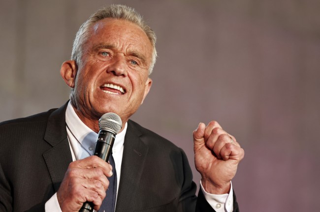 Independent presidential candidate Robert F. Kennedy Jr. speaks at a Cesar Chavez Day event at Union Station on March 30, 2024 in Los Angeles, California. The 70-year-old candidate is pushing Latino outreach in a long shot Independent bid in the 2024 presidential race.