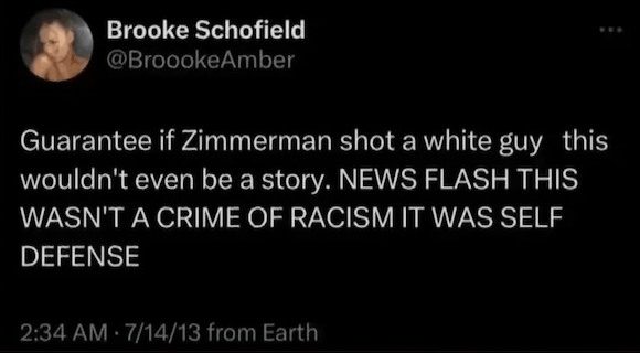 Brooke Schofield's racist tweet