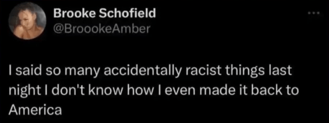 Brooke Schofield's racist tweets