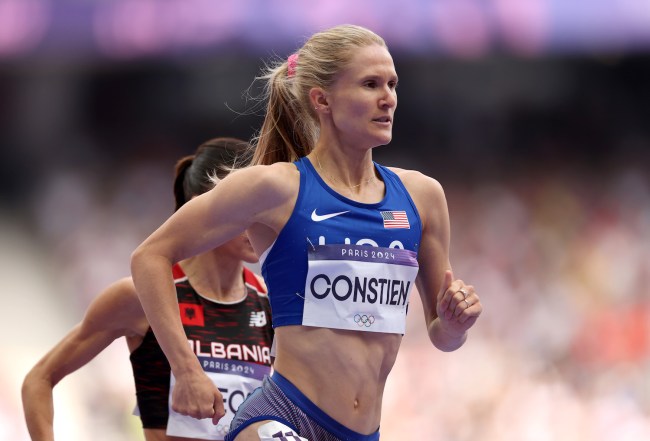 Valerie Constien of Team United States competes during the Women's 3000m Steeplechase Round 1 on day nine of the Olympic Games Paris 2024 at Stade de France on August 04, 2024 in Paris, France.