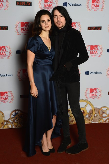 Singer Lana Del Rey and her boyfriend Barrie-James O'Neill attend the MTV EMA's 2012 at Festhalle Frankfurt on November 11, 2012 in Frankfurt am Main, Germany.