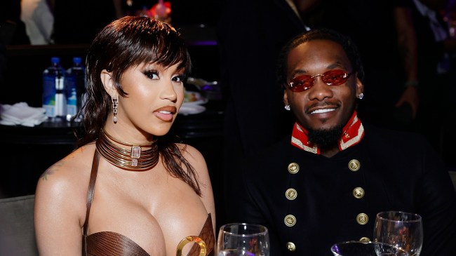 Cardi B and Offset attend the Pre-GRAMMY Gala & GRAMMY Salute to Industry Icons Honoring Julie Greenwald and Craig Kallman on February 04, 2023 in Los Angeles, California.