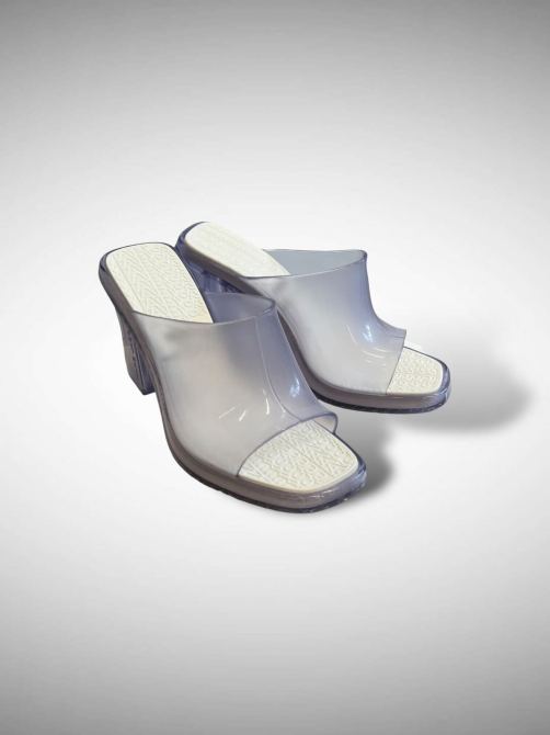 Clear Melissa x Marc Jacobs mules.