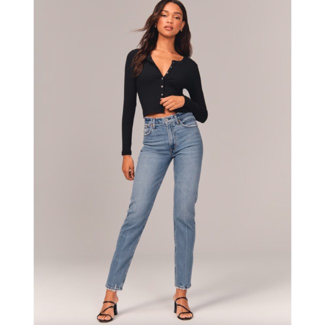 Abercrombie High Rise Mom Jean