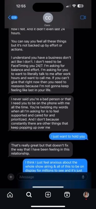 Devin text the bachelorette