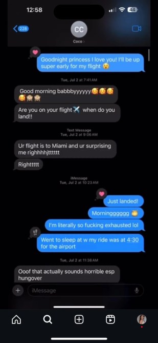 devin texts bachelorette