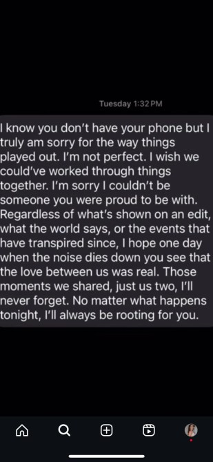 Devin text The bachelorette