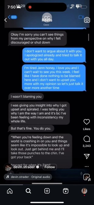 Devin texts The Bachelorette