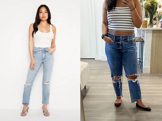 Good American Soft-Tech Good Petite Straight Jeans