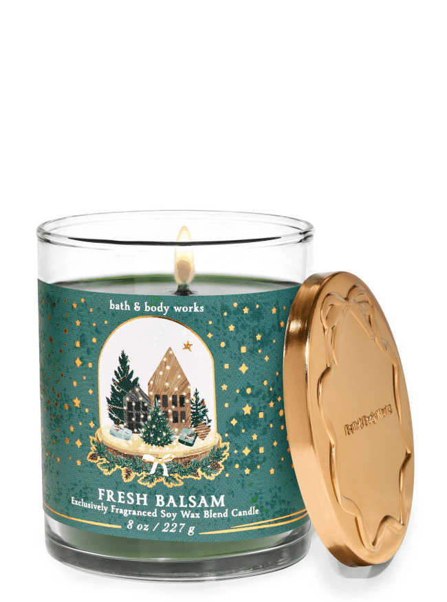 Bath & Body Works Fresh Balsam Single-Wick Candle.