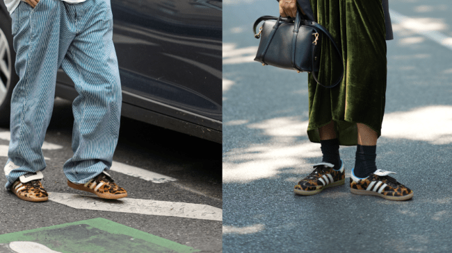 Animal print sneakers