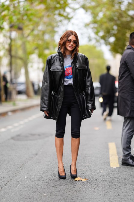 Christine Centenera wearing capris in Paris