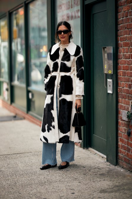a woman in a fur coat in New York