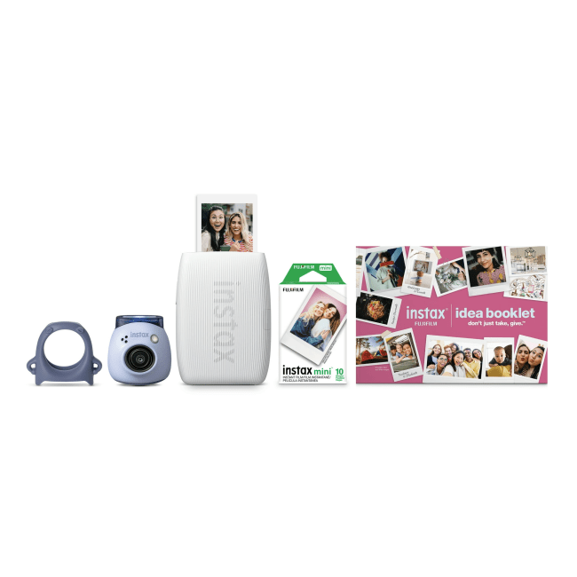 Fujifilm Instax Pal Bundle Blue - instant camera, smartphone wireless printer, and film.